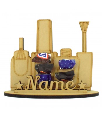 6mm Personalised Nail Varnish Shape Mini Chocolate Bar Holder on a Stand - Stand Options